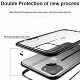 Magnetic adsorption double-sided glass protective case is suitable for iPhone 11 12 Pro Max Mini XS XR xsmax 7 8 plus mobile pho